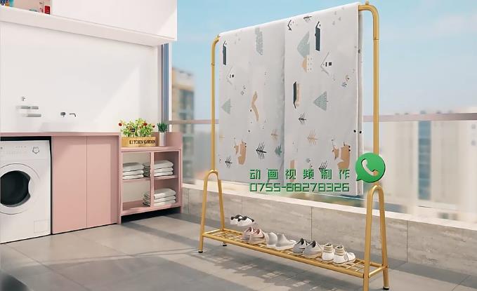 電商主圖視頻-收納支架產(chǎn)品動畫視頻